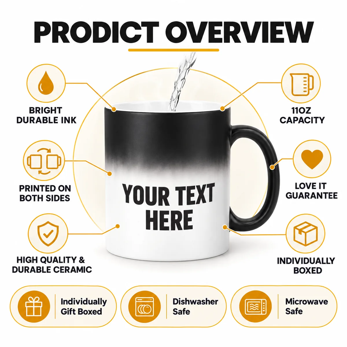 Magic Color Changing Thermochromic Mug - view 4